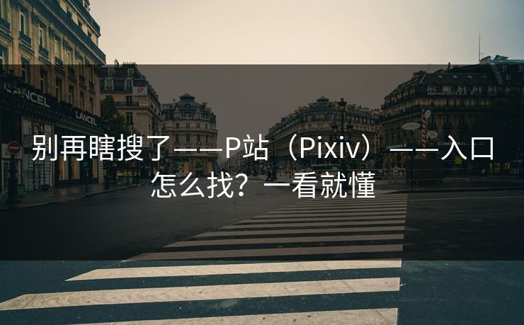 别再瞎搜了——P站（Pixiv）——入口怎么找？一看就懂