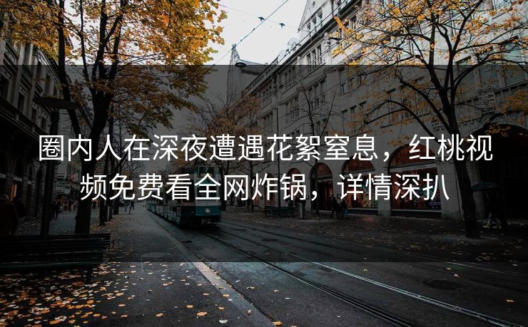 圈内人在深夜遭遇花絮窒息,红桃视频免费看全网炸锅,详情深扒 圈内人在深夜遭遇花絮窒息,红桃视频免费看全网炸锅,详情深扒